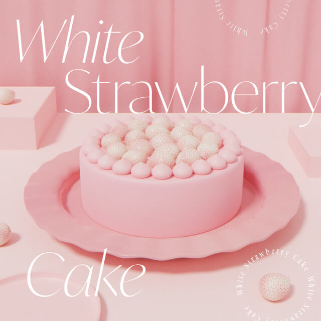 White Strawberry Cake