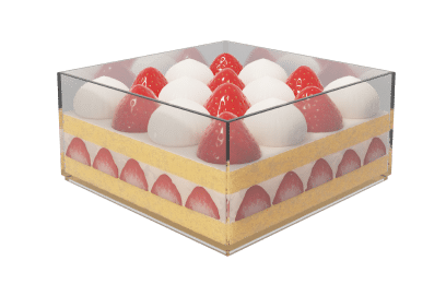 Square Strawberry Cake
