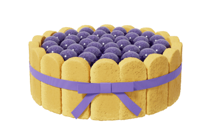 Grape Charlotte Cake